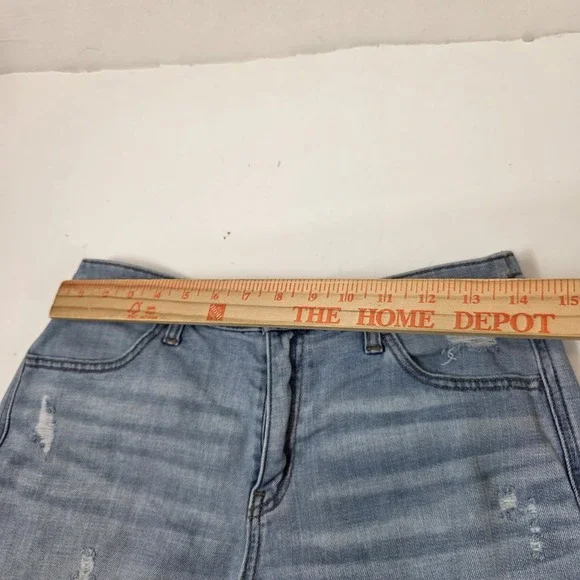 aerie women's shorts chambray cut off decroative pockets medium - Picture 7 of 8